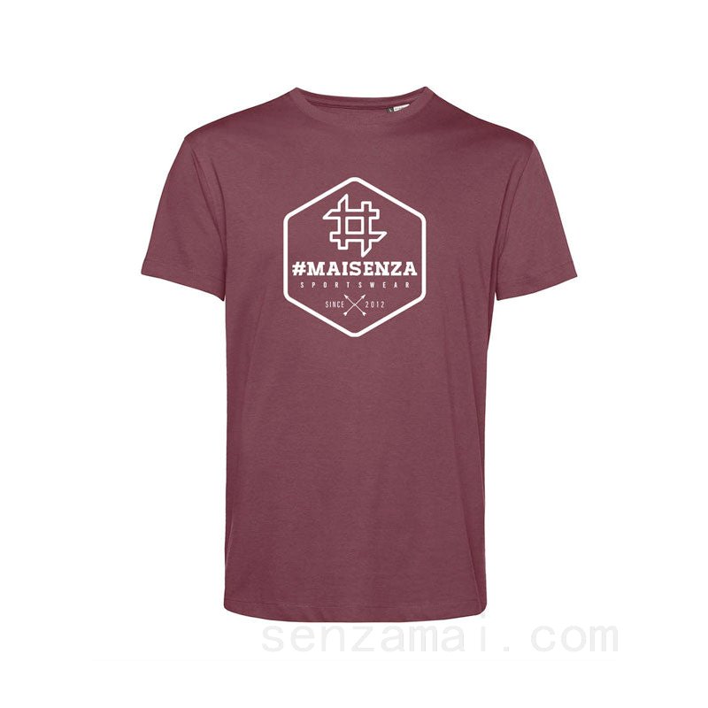 (image for) T-shirt organica Box Logo Burgundy - Uomo F08161031-0689 Acquista Online